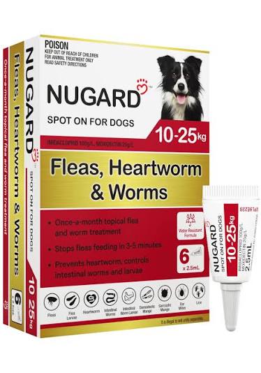 Nugard Dog: Fleas, Heartworm and Worms