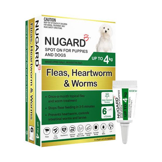 Nugard Dog: Fleas, Heartworm and Worms