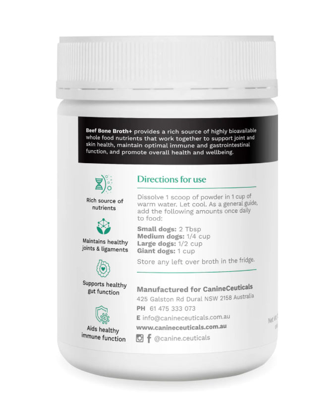 Beef Bone Broth+ Canine Ceuticals